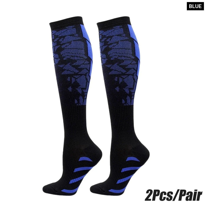 1 Pair Knee High Compression Socks For Men Women Running