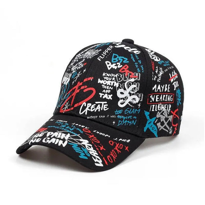 Spring / Autumn Graffiti Print Snapback Cap / Hat