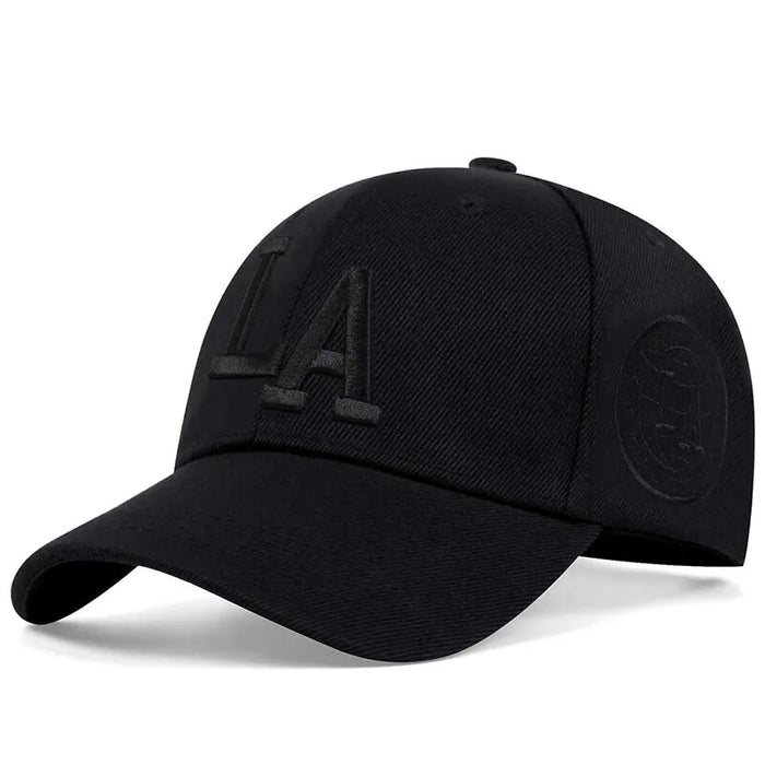 La Letter Embroidery Snapback Baseball Cap Unisex Spring Autumn Outdoor Adjustable Casual Hat