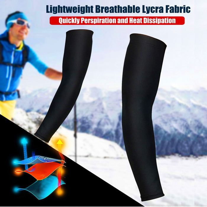 2Pcs/Pair UV Protection Long Arm Sleeves For Cycling Hiking Golf