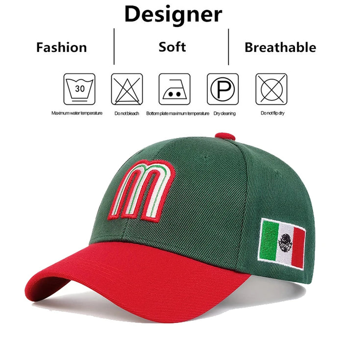 Adjustable Baseball Cap / Hat Embroidered Letter M