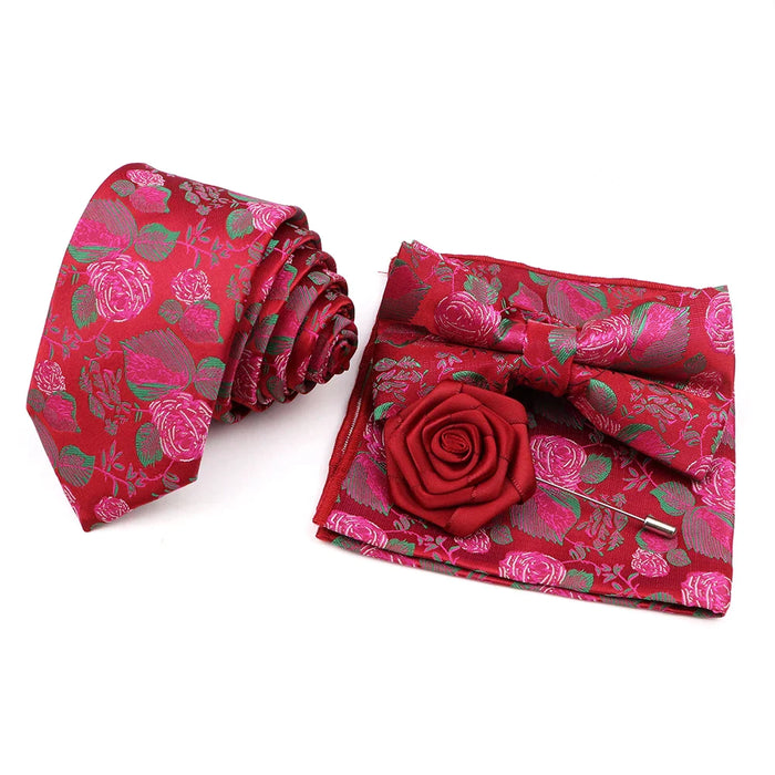 Classic Red Ties Set For Business And Weddings