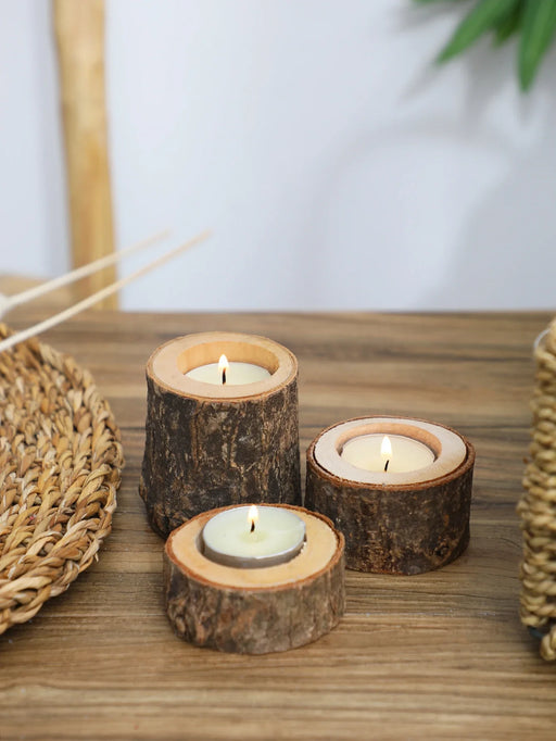 Vintage Wooden Candle Holder For Home Decor