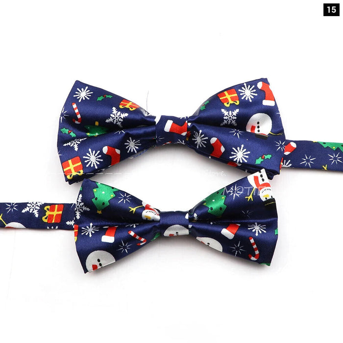 Christmas Bowtie Snowflake Pattern Polyester Parent-Child Wedding Party Accessories