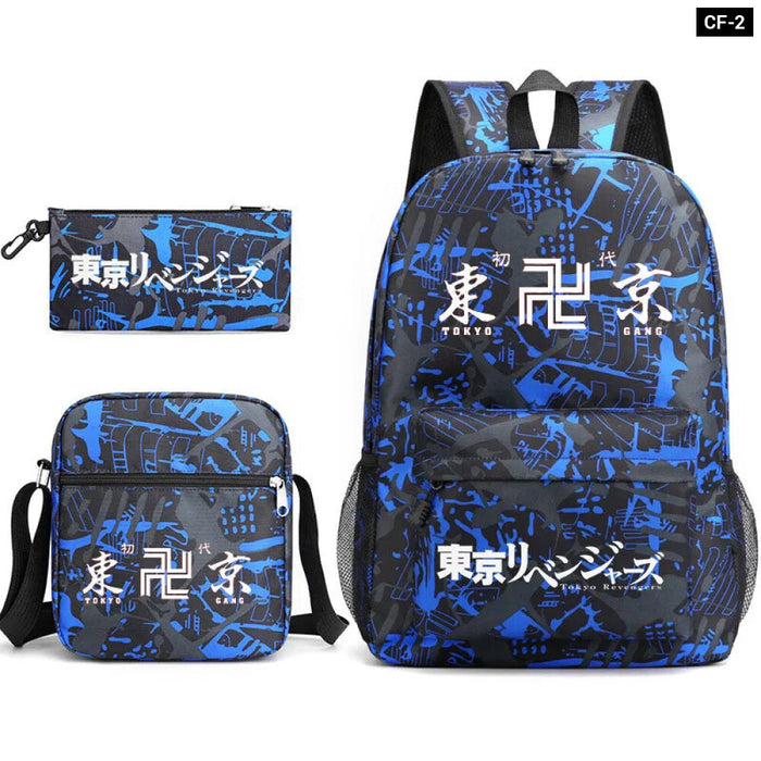 Tokyo Revengers Backpack For Youth Anime Print School Bag For Boys And Girls