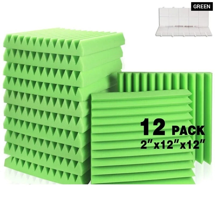 Sound Absorbing Noise Sponge Foam 12 Pcs Sound Proof Insulation Studio Acoustic Foam Panels Ktv House Isolation Home Decoration