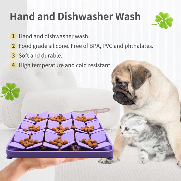 Silicone Puzzle Dog Bowl Slow Feeder Mat