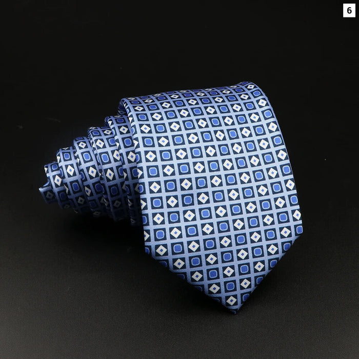 51 Styles Mens Silk Ties Jacquard Striped Plaid Floral 8cm