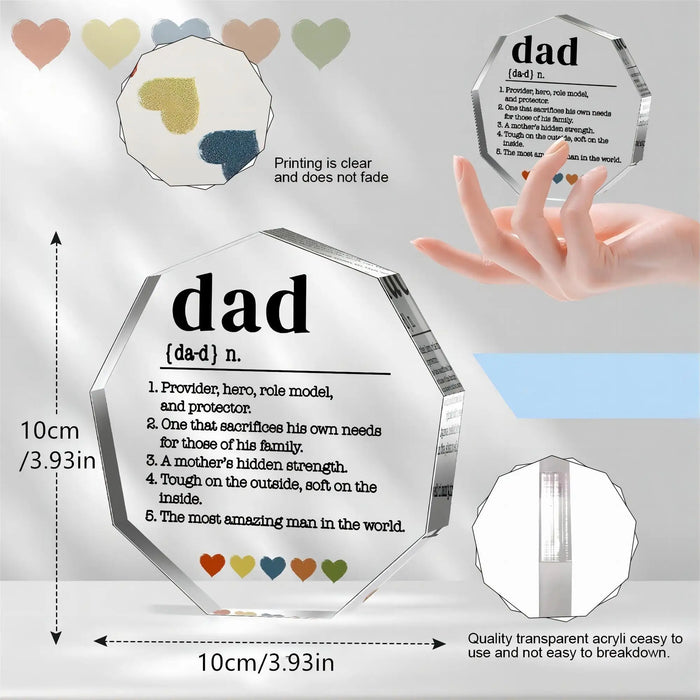 Best Dad Ever Acrylic Plaque For Father's Day Birthday Christmas