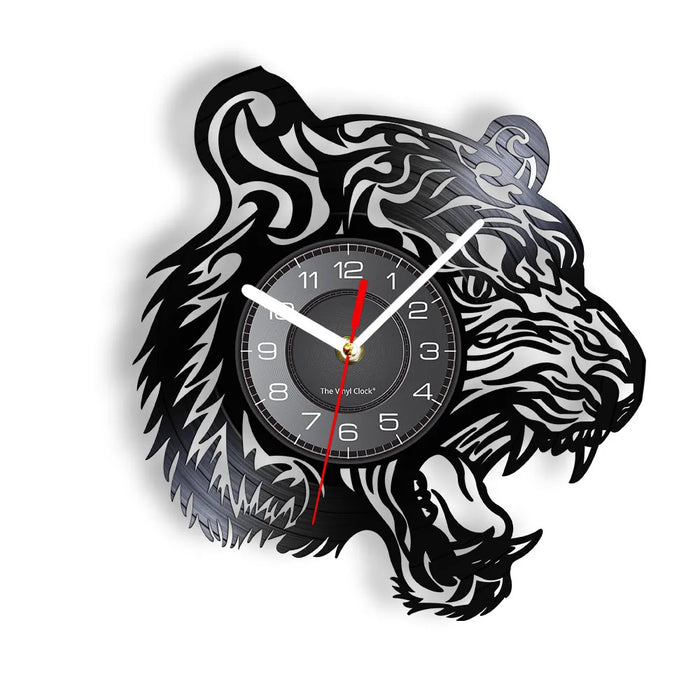 Wild Tiger Vinyl Record Wall Clock