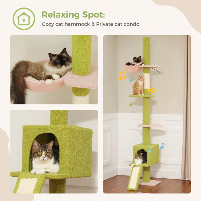 Adjustable 5 Tier Cat Tree Tower For Indoor Climbing