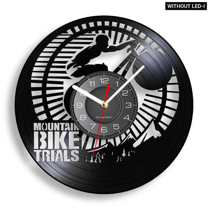 Retro Mountain Bike Vinyl Record Wall Clock