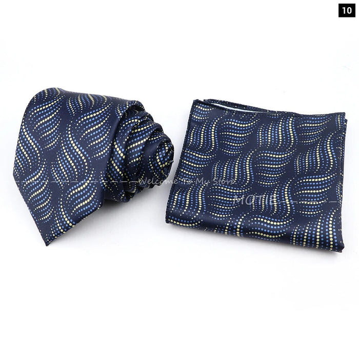 Paisley Jacquard Tie Set For Office Or Wedding