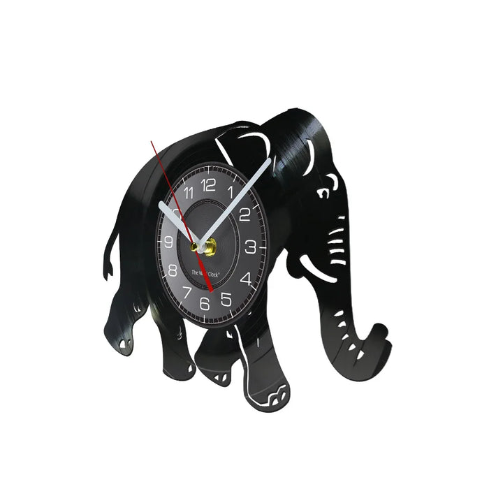 Elephant Vinyl Record Wall Clock