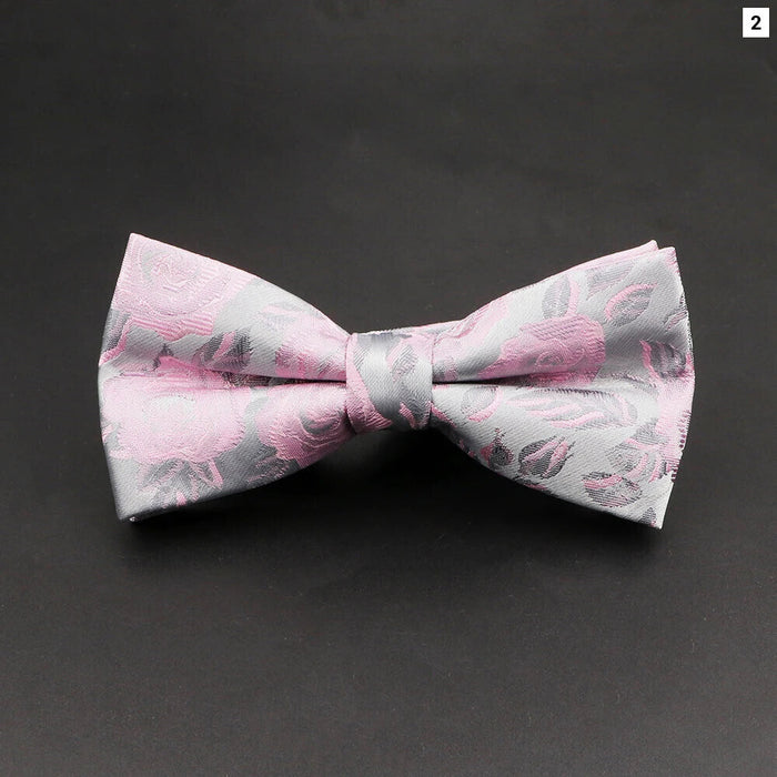 Floral Rose Bowtie For Weddings And Parties