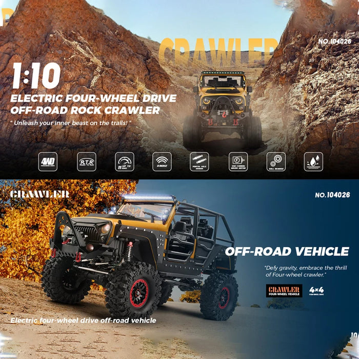 1/10 Rc Car 4x4 Off Road 2.4g 4wd Remote Control 45 Min Climbing Toy