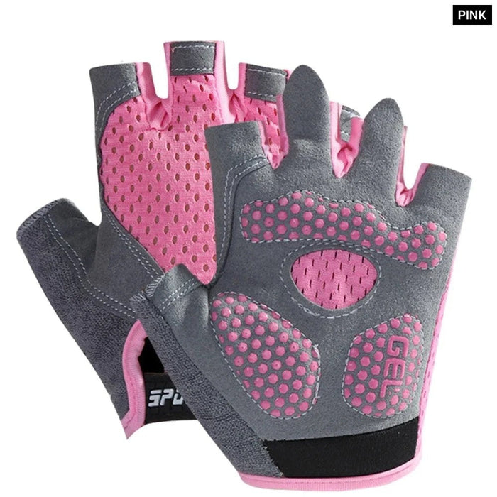 1 Pair Non-Slip Half Finger Thickened Palm Half Finger Gloves For Kids