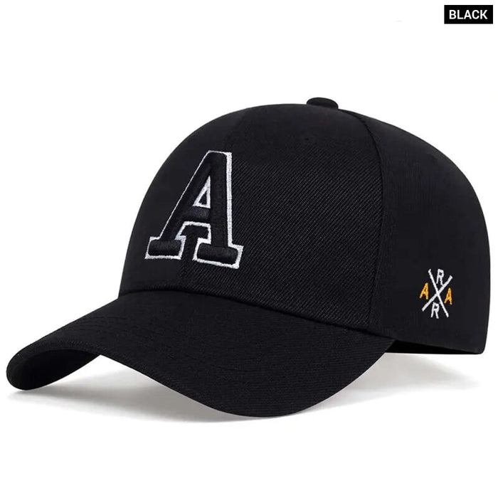 Adjustable Letter A Embroidered Baseball Cap / Hat For Spring / Autumn Outdoor Wear