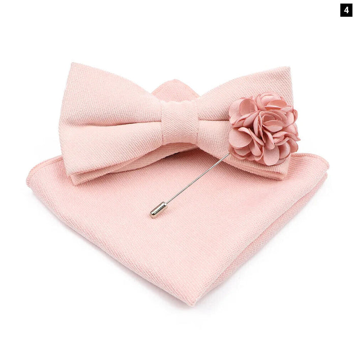 Super Soft Suede Bowtie Set For Weddings