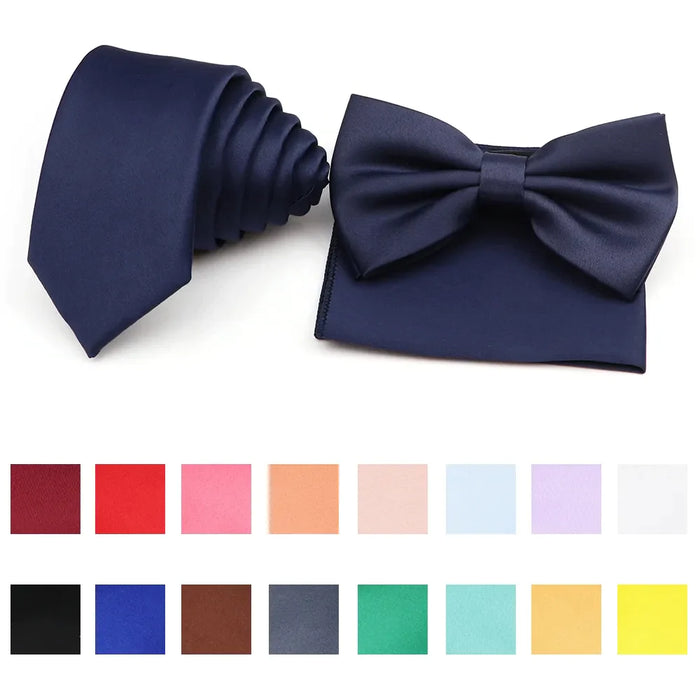 Colourful Bowtie Set Polyester For Mens Business And Wedding