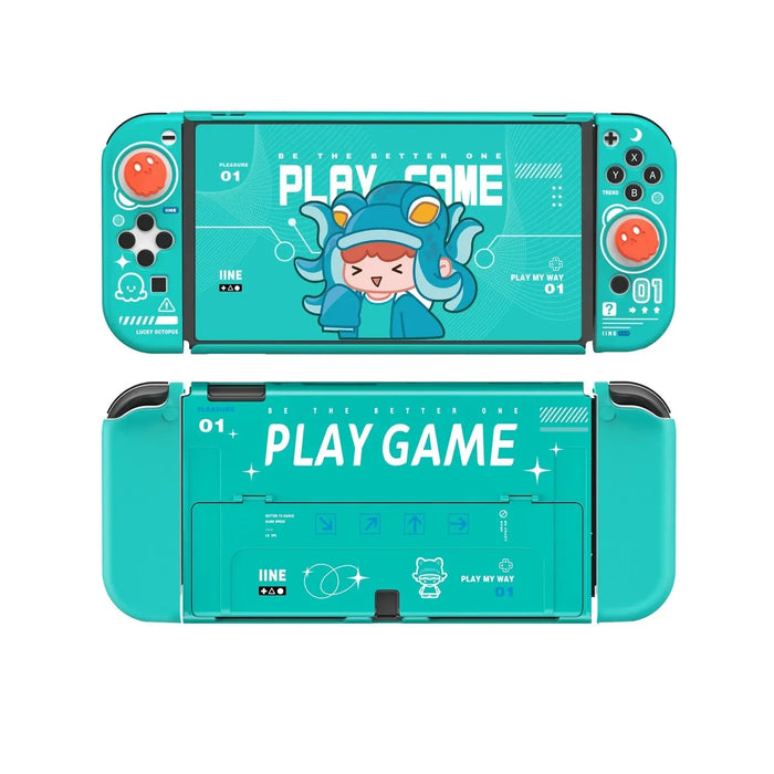 Cool Summer Tinytako Series Oled Protective Case Cover Accessories Compatible Nintendo Switch