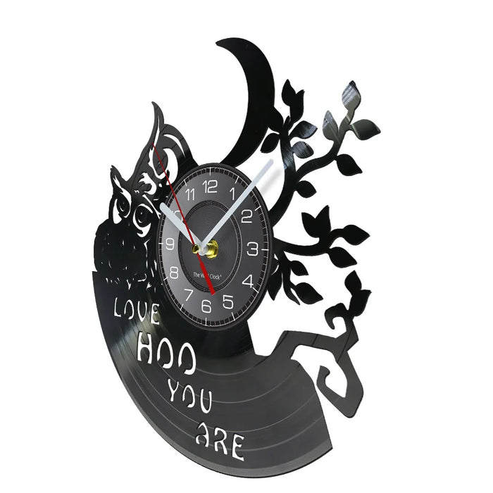 Love Hoo You Are Baby Owl Vinyl Clock