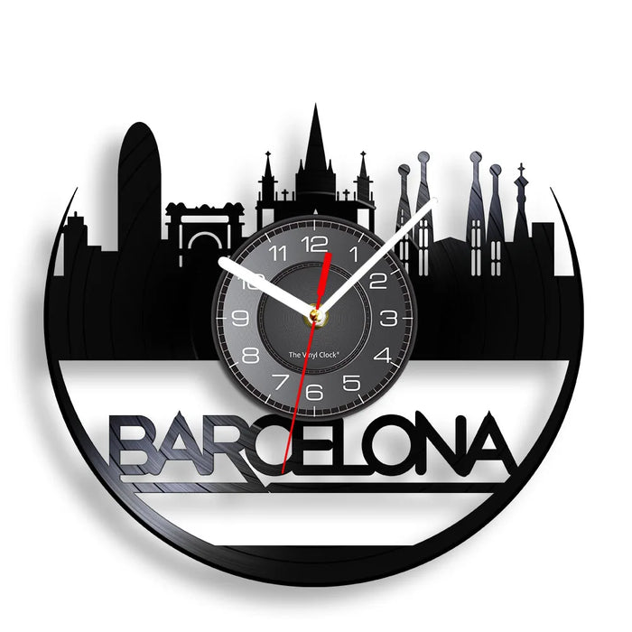 Barcelona Skyline Wall Clock