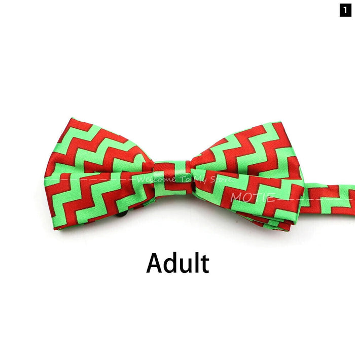 Christmas Bowtie Snowflake Pattern Polyester Parent-Child Wedding Party Accessories