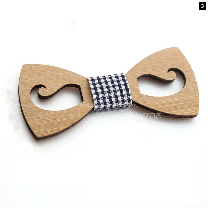 Wooden Hollow Out Bowtie For Parties Weddings And Gifts