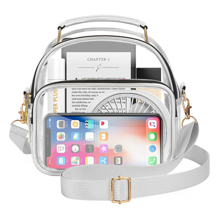 Women PVC Clear Crossbody Bags Stadium Transparent Shoulder Phone Bag Outgoing Carrying Brand Designer Handbags