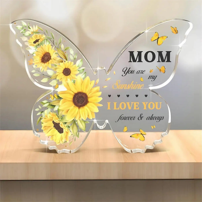 Stunning Butterfly Sunflower Acrylic Panel Perfect For Mother's Day & Birthdays!