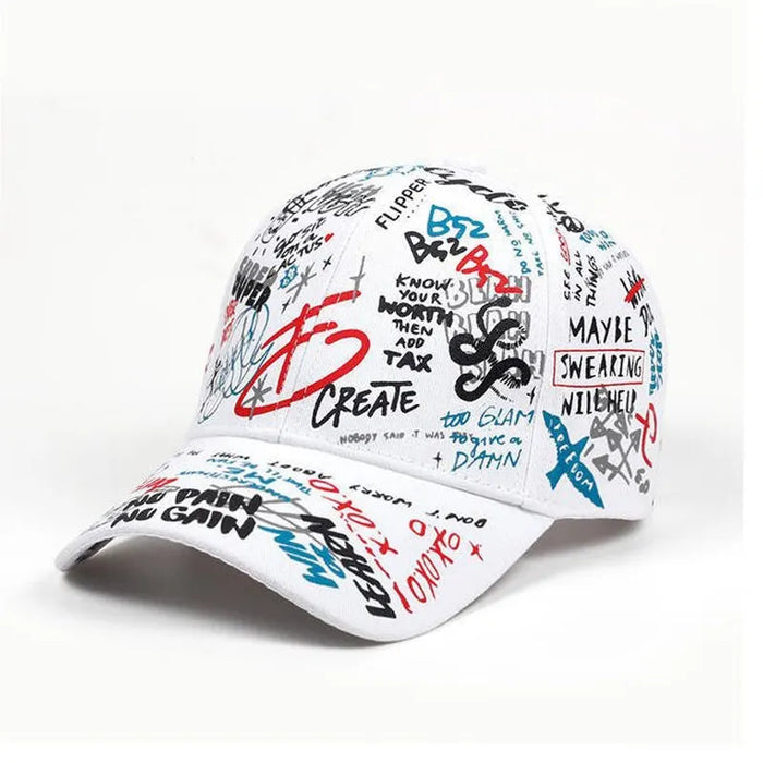 Spring / Autumn Graffiti Print Snapback Cap / Hat