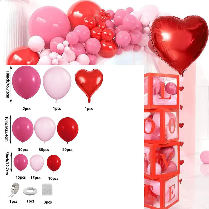 129 Valentine'S Day Balloon Garland Arch Set For Valentine'S Day Weddings Engagement Anniversary Parties And Other Decorations