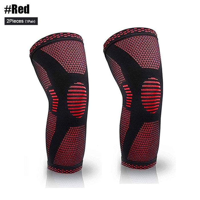 2 Pcs Elastic Nylon Sport Compression Knee Sleeves for Running Cycling