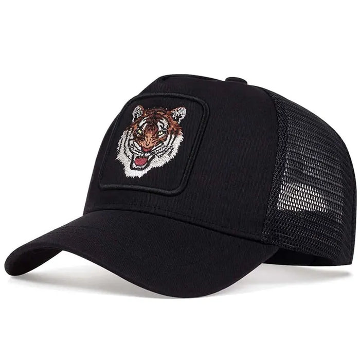 Adjustable Tiger Embroidered Baseball Cap / Hat For Outdoor Sun Protection