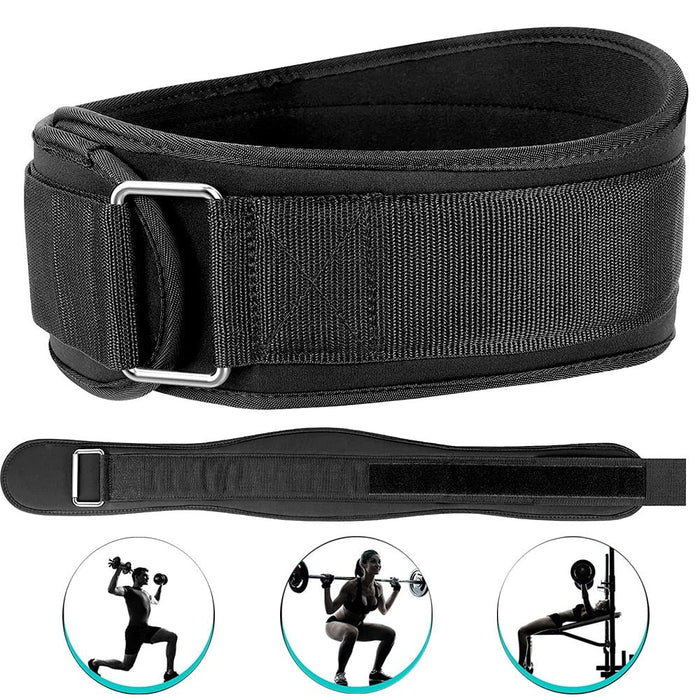 Weight Lifting Back Support Workout Belt with Metal Buckle for Men Women