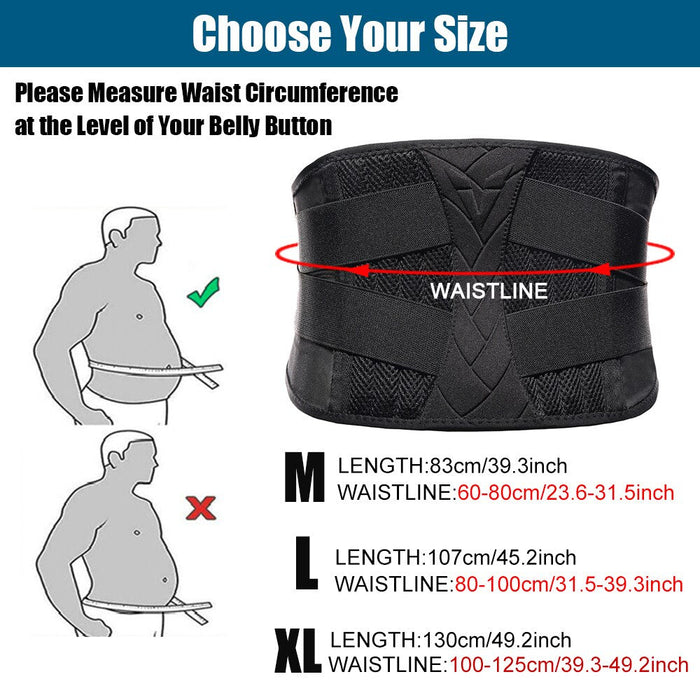 Adjustable Breathable Sports Training Lumbar Belt for Men Women