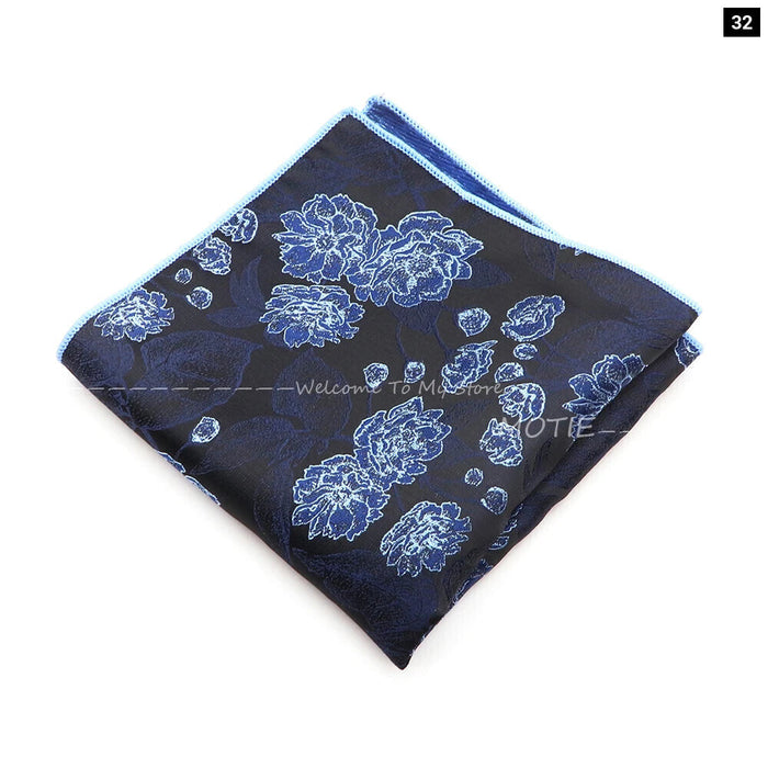 Mens Plant Pattern Handkerchiefs For Weddings And Daily Wear