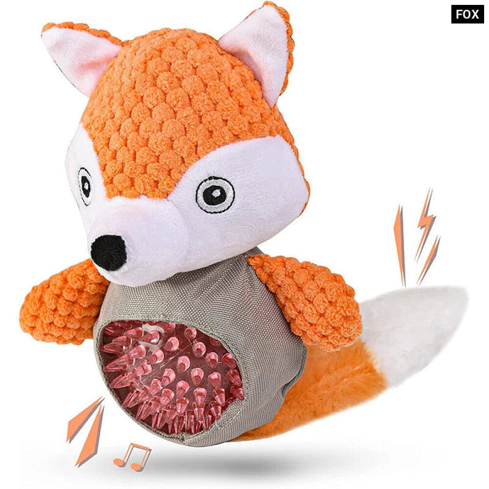 Tough Squeaky Dog Chew Toy Safe Plush Animal