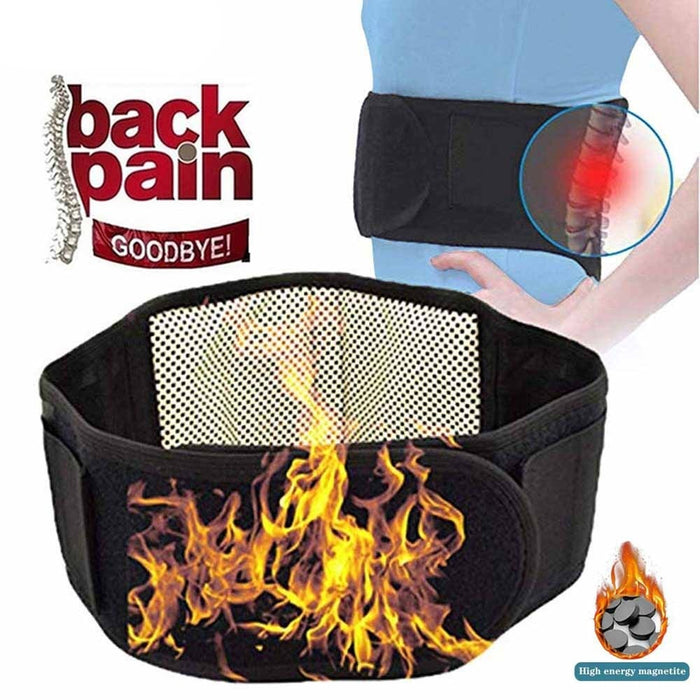 Tourmaline Self-Heating Magnetic Therapy Lumbar Back Brace for Men Women