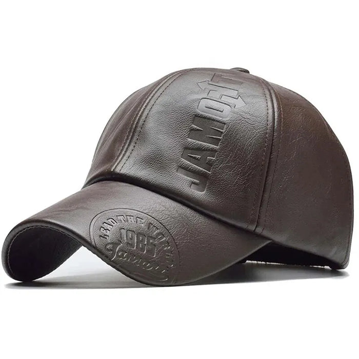 Adjustable Leather Baseball Cap / Hat For Outdoor Wear