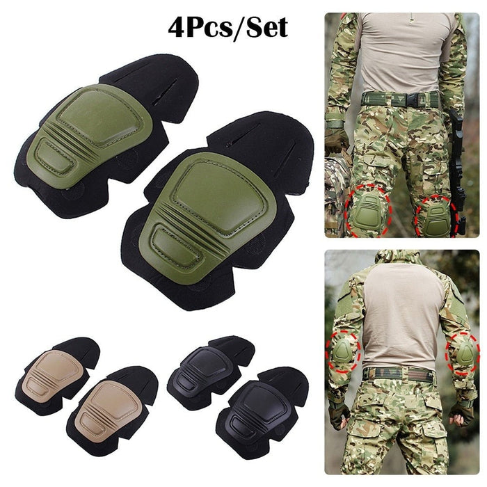 4Pcs Military Tactical Airsoft Protective Knee Elbow Pad For Skate Outdoor Sports