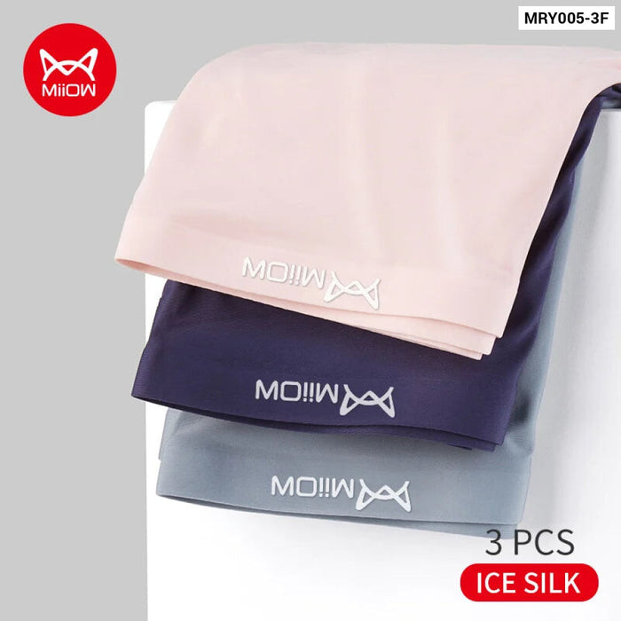 3 Piece Mens Ice Silk Boxer Shorts