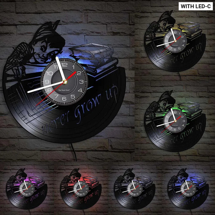 Neverland Vinyl Record Clock