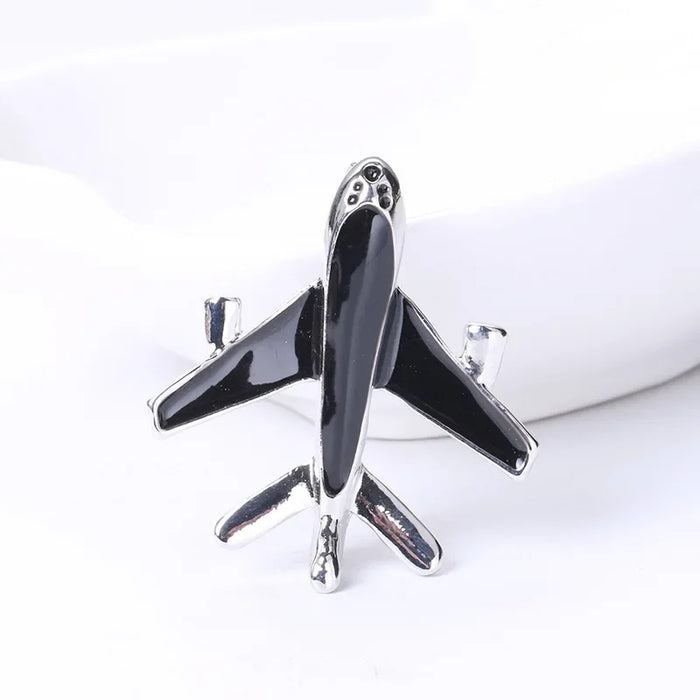 Airplane Lapel Pin Metal Aircraft Badge For Clothing And Accessories