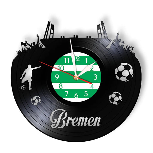 Bremen Skyline Vinyl Record Wall Clock