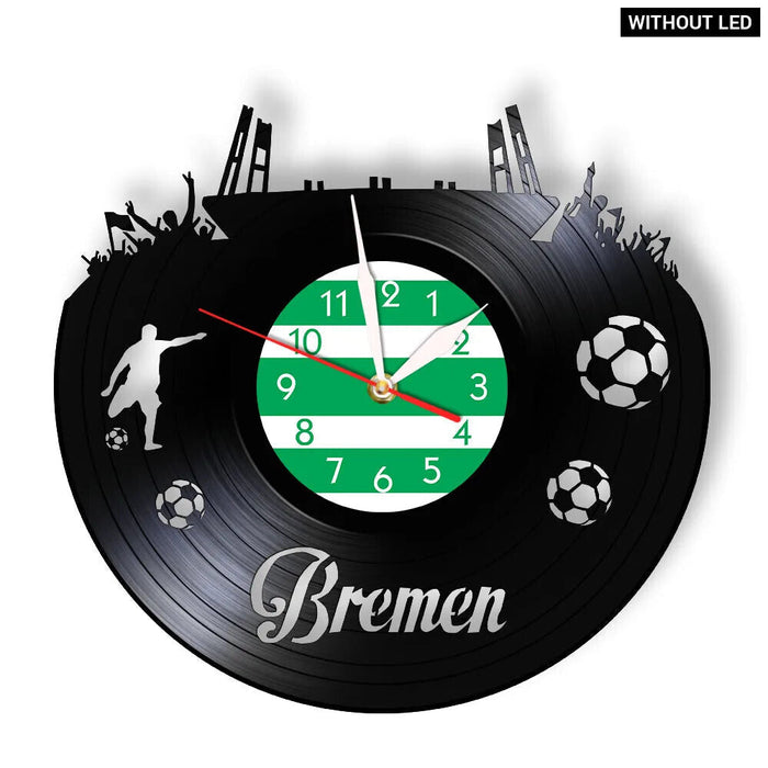 Bremen Skyline Vinyl Record Wall Clock