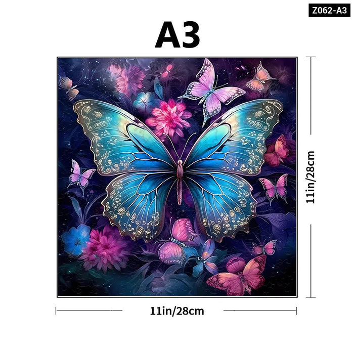 Vibrant Butterfly Wooden Jigsaw Puzzles