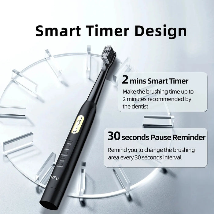 Electric Toothbrush for Couples 5 Modes Soft Bristles 40000 Vpm Smart Timer Family Oral Care