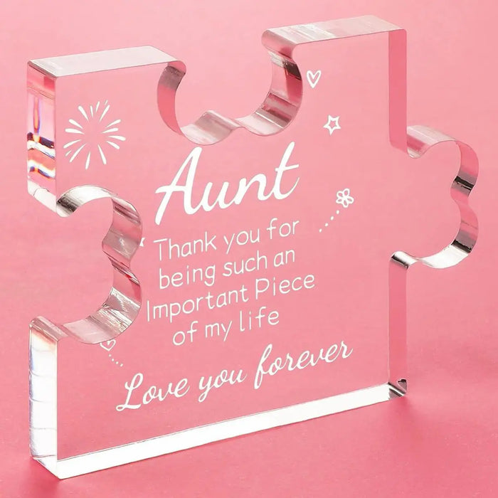 Acrylic Puzzle Board For Auntie Desktop Decoration Gift For Mother's Day